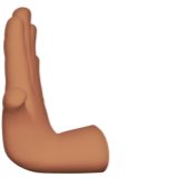 dłoń pchająca w lewo: karnacja średnia