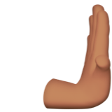 dłoń pchająca w prawo: karnacja średnia