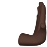 dłoń pchająca w prawo: karnacja ciemna