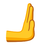 Dłoń pchająca w prawo - Noto Color Emoji