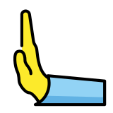 Dłoń pchająca w lewo - OpenMoji