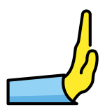 Dłoń pchająca w prawo - OpenMoji