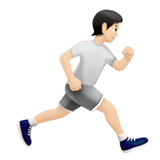 biegnąca osoba: karnacja jasna i zwrócony w prawo