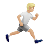 biegnąca osoba: karnacja średnio jasna i zwrócony w prawo