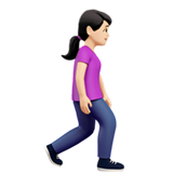 idąca kobieta: karnacja jasna i zwrócony w prawo