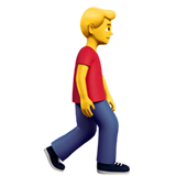 idący mężczyzna: zwrócony w prawo