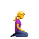 klęcząca kobieta: zwrócony w prawo