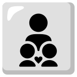 Rodzina: dorosły, dziecko, dziecko - Noto Color Emoji