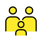 Rodzina: dorosły, dorosły, dziecko - OpenMoji