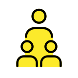 Rodzina: dorosły, dziecko, dziecko - OpenMoji