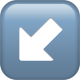 strzałka w dół w lewo