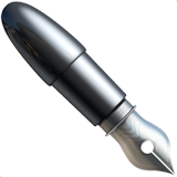 pióro z czarną stalówką