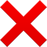 Czerwony krzyż emotikona