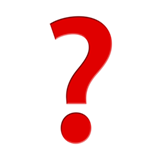 Czerwony znak zapytania emotikona