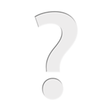 Biały znak zapytania Ornament