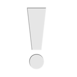 Biały wykrzyknik Ornament