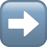 Strzałka w prawo emotikona