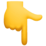 Dłoń z palcem wskazującym w dół - Facebook