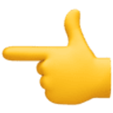 Dłoń z palcem wskazującym w lewo - Facebook