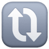 Pionowe strzałki zgodne z ruchem wskazówek zegara - Facebook