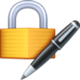 Zamknięta kłódka z piórem - Facebook