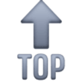 Strzałka z napisem TOP - Facebook