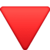 Czerwony trójkąt skierowany w dół - Facebook