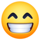 Szeroko uśmiechnięta twarz o roześmianych oczach - Facebook