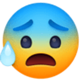 Zaniepokojona twarz oblana potem - Facebook