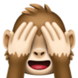 Małpa zasłaniająca oczy - Facebook