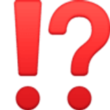 Wykrzyknik ze znakiem zapytania - Facebook
