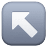 Strzałka w górę w lewo - Facebook