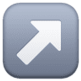 Strzałka w górę w prawo - Facebook