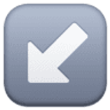 Strzałka w dół w lewo - Facebook