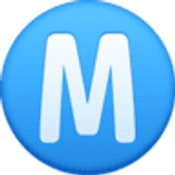 Koło z literą M - Facebook