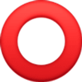 Gruby czerwony okrąg - Facebook