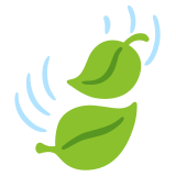 Liście na wietrze - Noto Color Emoji