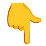 Dłoń z palcem wskazującym w dół - Noto Color Emoji