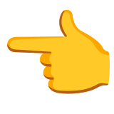 Dłoń z palcem wskazującym w lewo - Noto Color Emoji