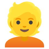 Osoba z włosami blond - Noto Color Emoji