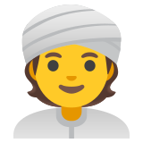 Osoba w turbanie - Noto Color Emoji