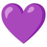 Purpurowe serce - Noto Color Emoji