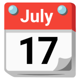 Kalendarz z wyrywanymi kartkami - Noto Color Emoji