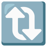 Pionowe strzałki zgodne z ruchem wskazówek zegara - Noto Color Emoji