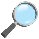 Lupa pochylona w prawo - Noto Color Emoji