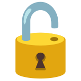 Otwarta kłódka - Noto Color Emoji