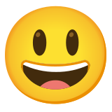 Uśmiechnięta twarz z otwartymi ustami - Noto Color Emoji