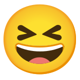 Uśmiechnięta twarz z przymrużonymi oczami - Noto Color Emoji