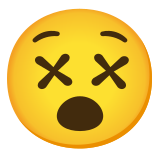 Oszołomiona twarz - Noto Color Emoji