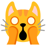 Przestraszony kot - Noto Color Emoji